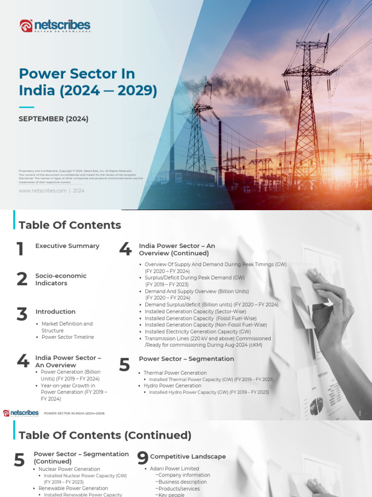 Power Sector in India 2024-2029 Part-I | PDF | Energy Development ...