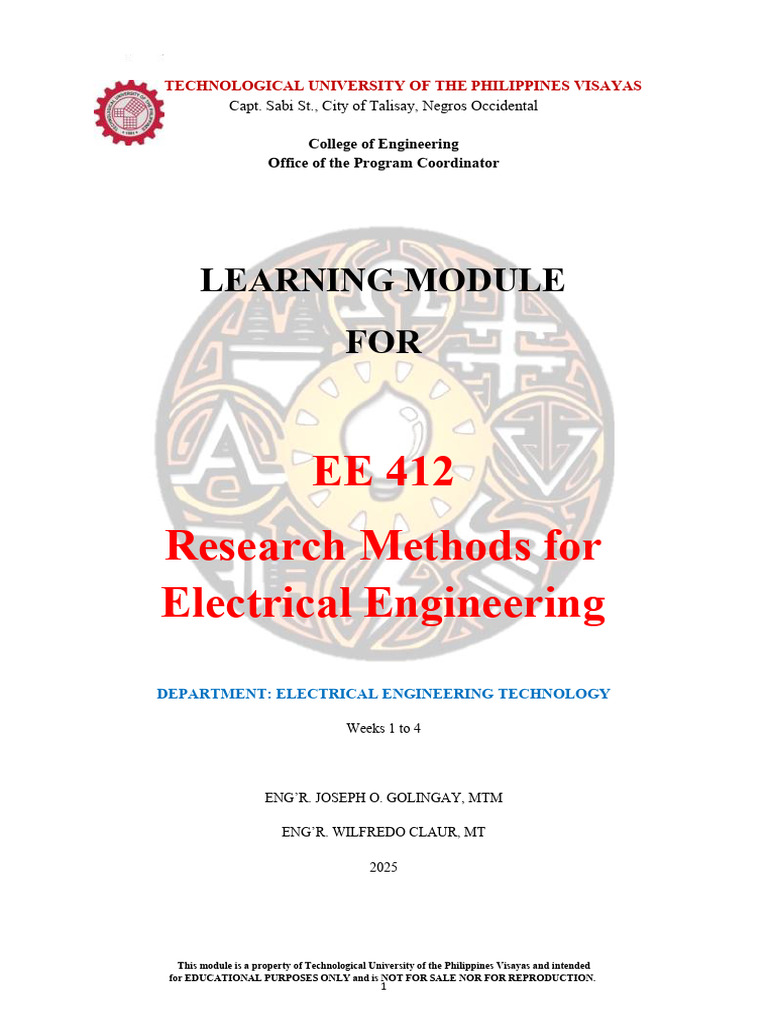 Research Methods for Electrical Engineering | PDF | Hypothesis | Theory