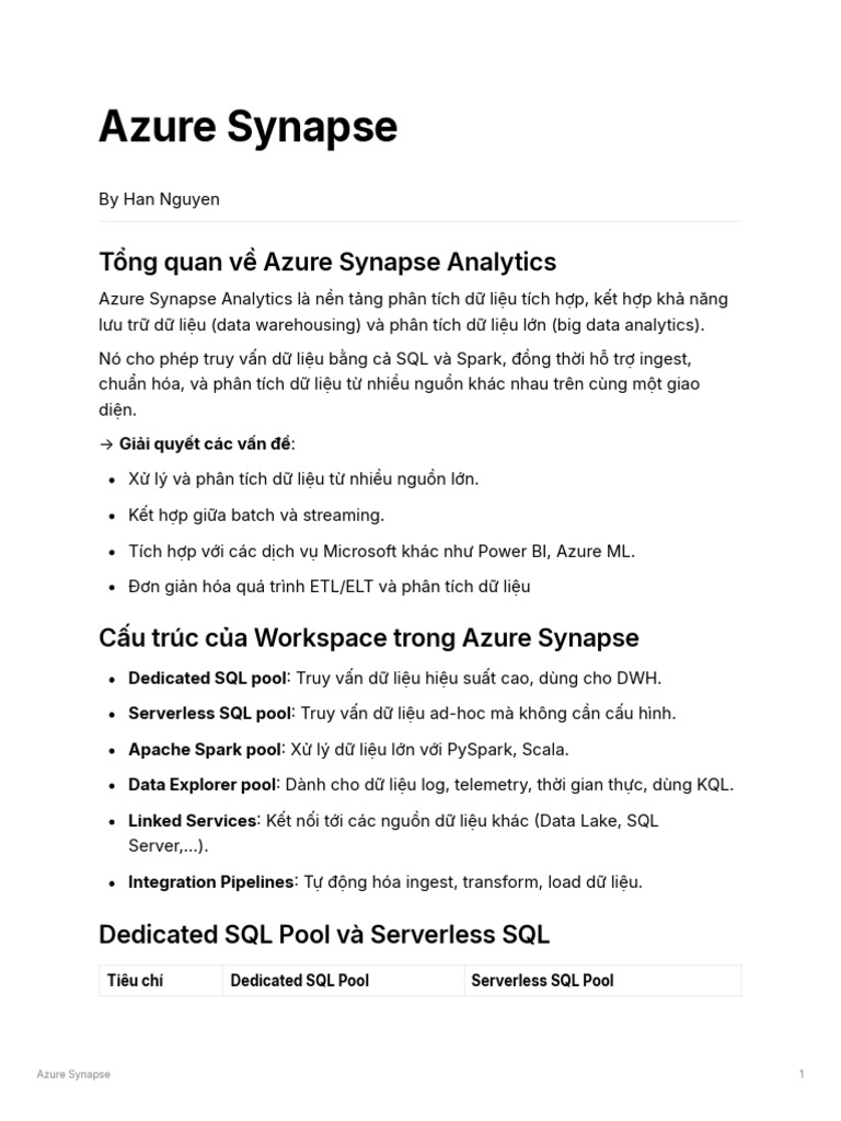 Azure Synapse | PDF