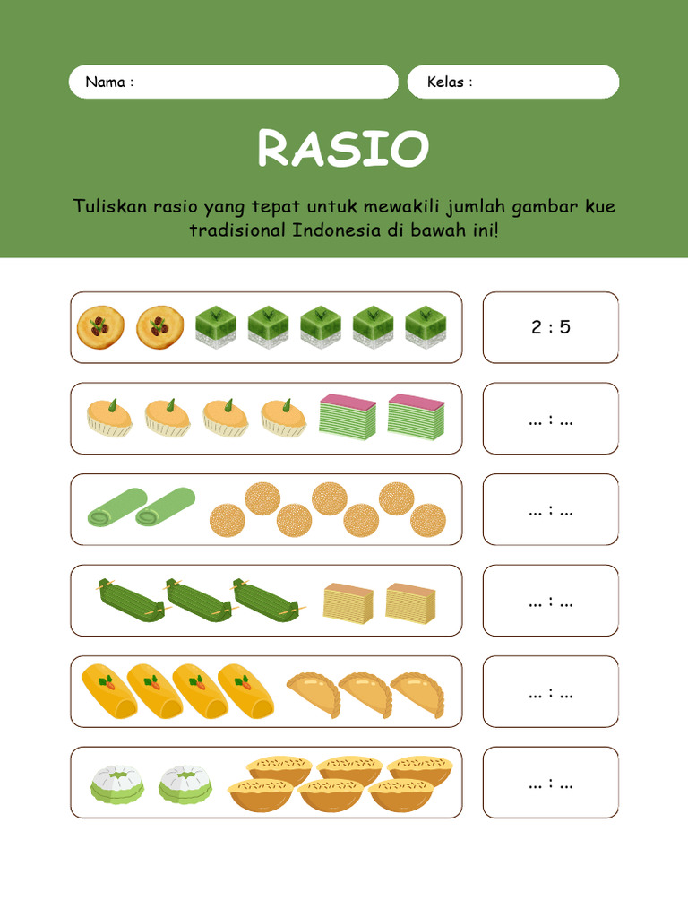 Soal Rasio Matematika Kelas 6 | PDF