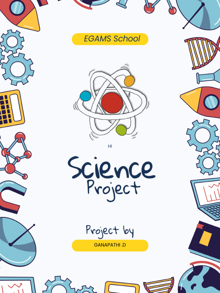 Science Lesson Project Assessment Cover in Colorful Illustrative Style ...