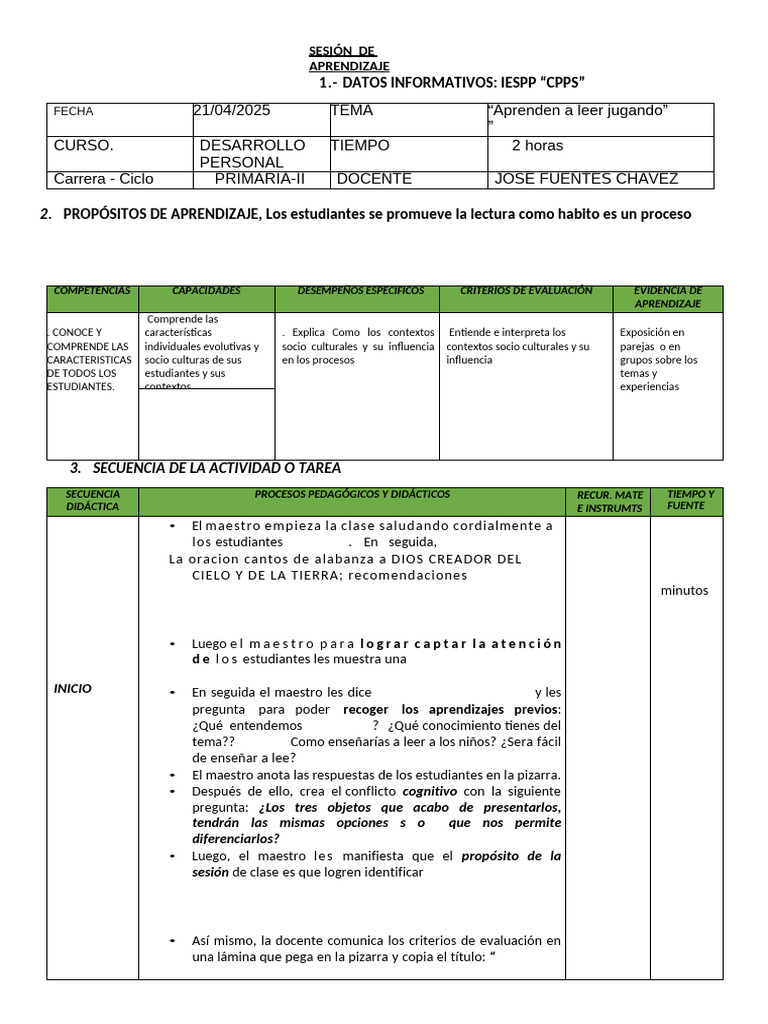 Aprendizaje de la Lectura en Primaria | PDF | Aprendizaje | Evaluación