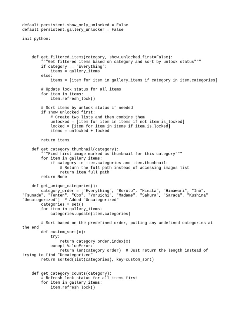 Gallery Item Management Functions | PDF | Film And Video Technology ...