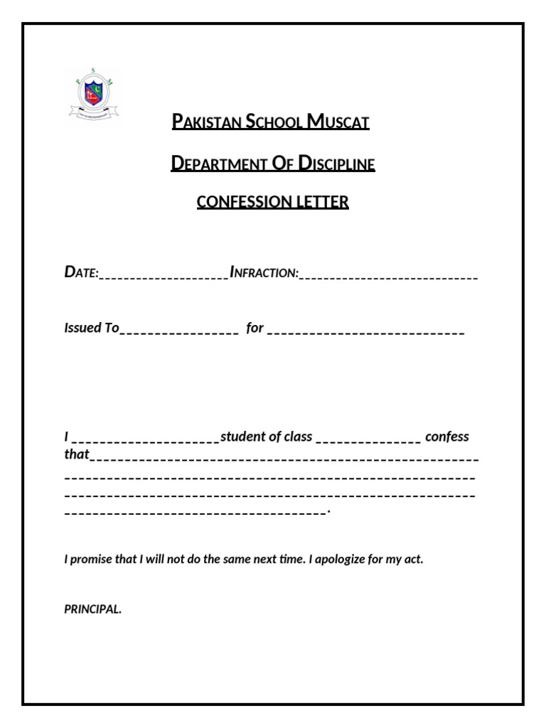 Confession Letter | PDF