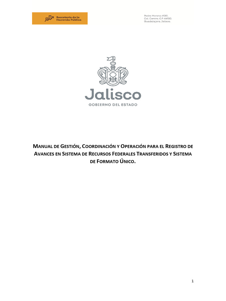 Manual de Gestión SRFT y Formato Único | PDF | Presupuesto | México