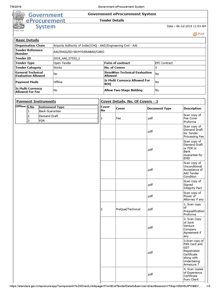 06.07.2019 - Tender Details | PDF