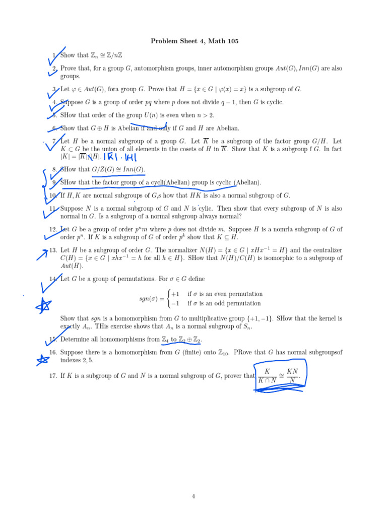 MTL105 Problem Sheet 4 | PDF