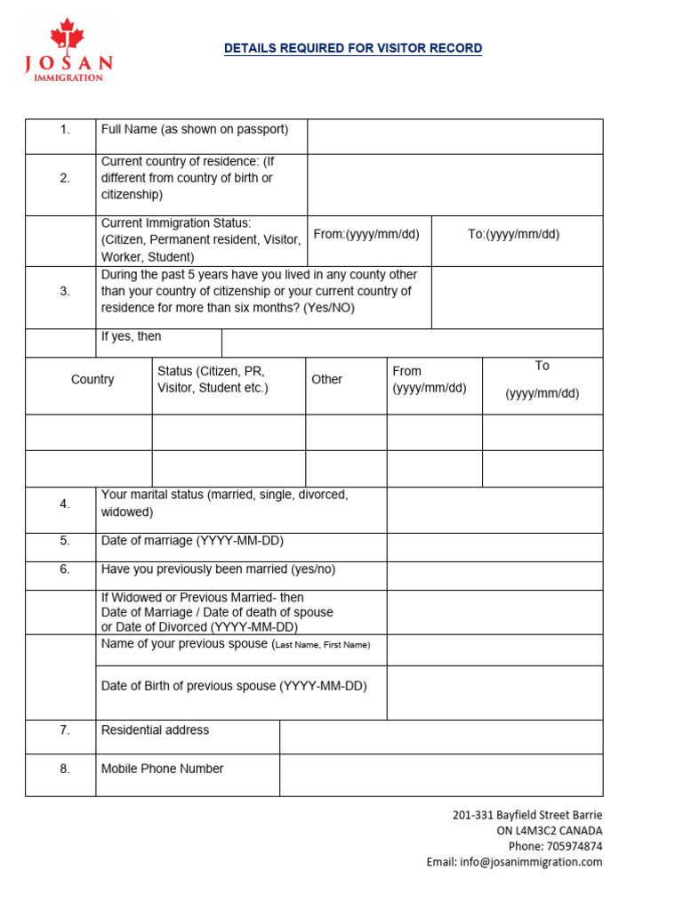 Finding Document Number on Visitor Record | PDF | Travel Visa ...