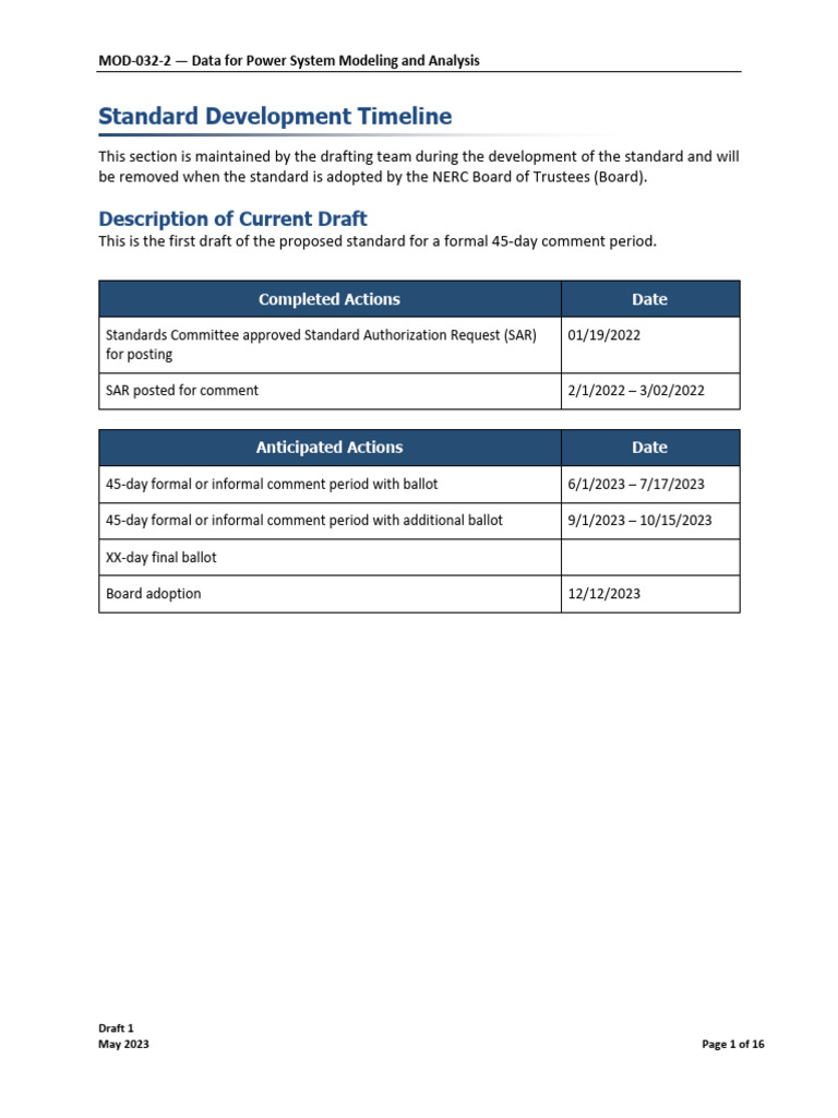MOD-032-2 Model Validation Guidelines | PDF | Transformer | Electric ...