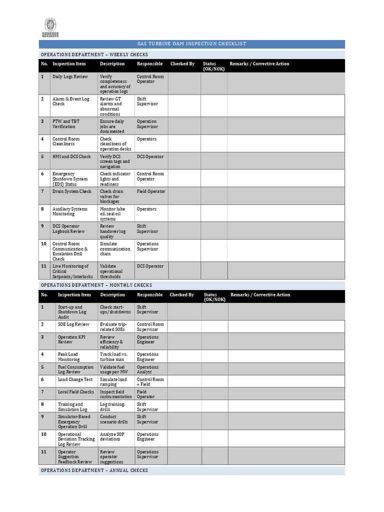 gas-turbine-o-m-inspection-checklist-pdf-leak-transformer