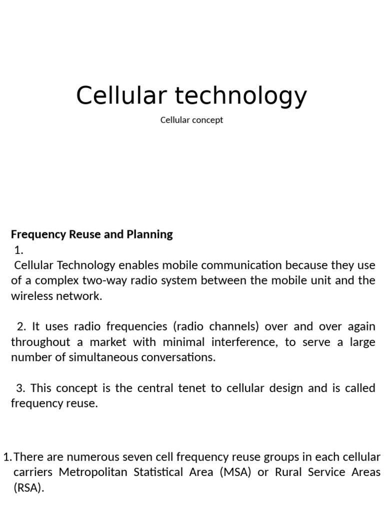Cellular Technology | PDF | Cellular Network | Radio
