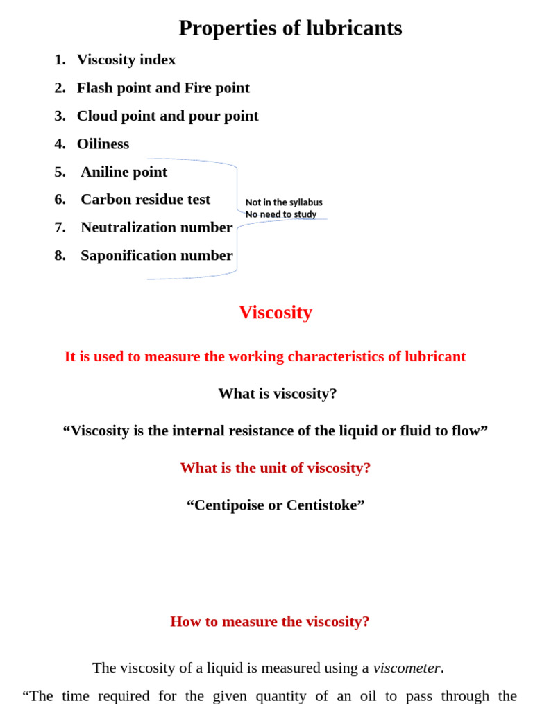 Viscosity Index and Lubricant Properties | PDF | Viscosity | Oil