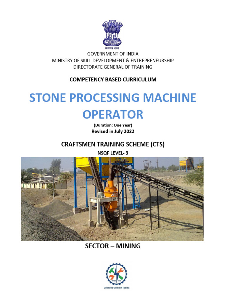 Stone Processing Machine Operator Course | PDF | Vocational Education ...