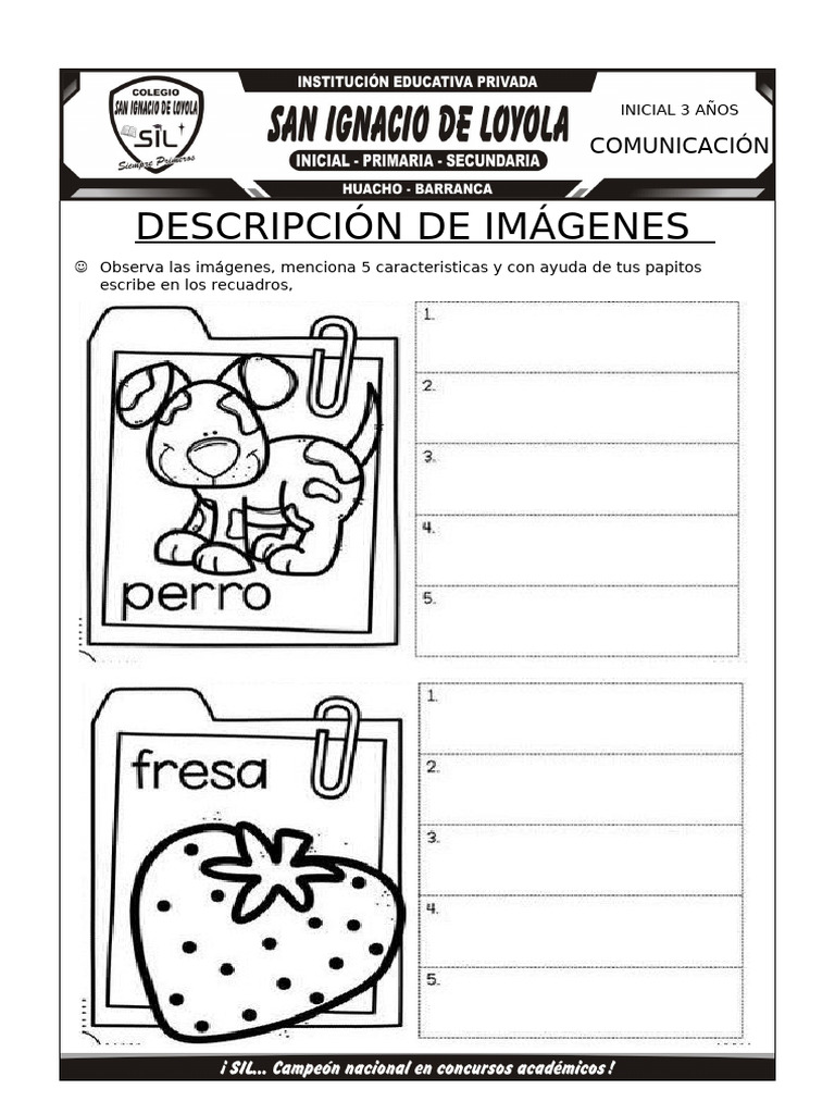 Actividades de Comunicación para Niños de 3 Años | PDF