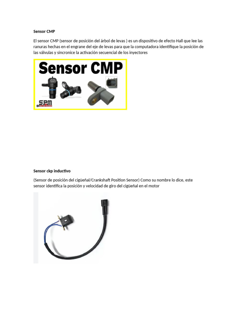 Sensores en Sistemas de Inyección Electrónica | PDF | Inyección de ...