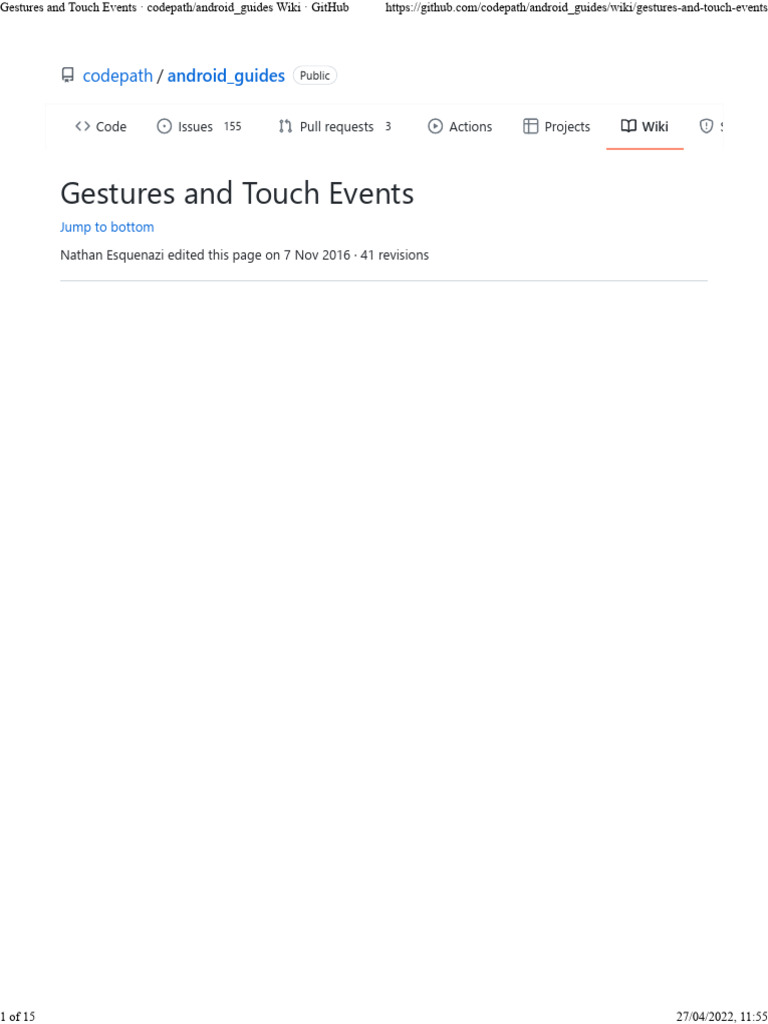 Android Gesture Handling Guide | PDF | Software Development | Computer ...
