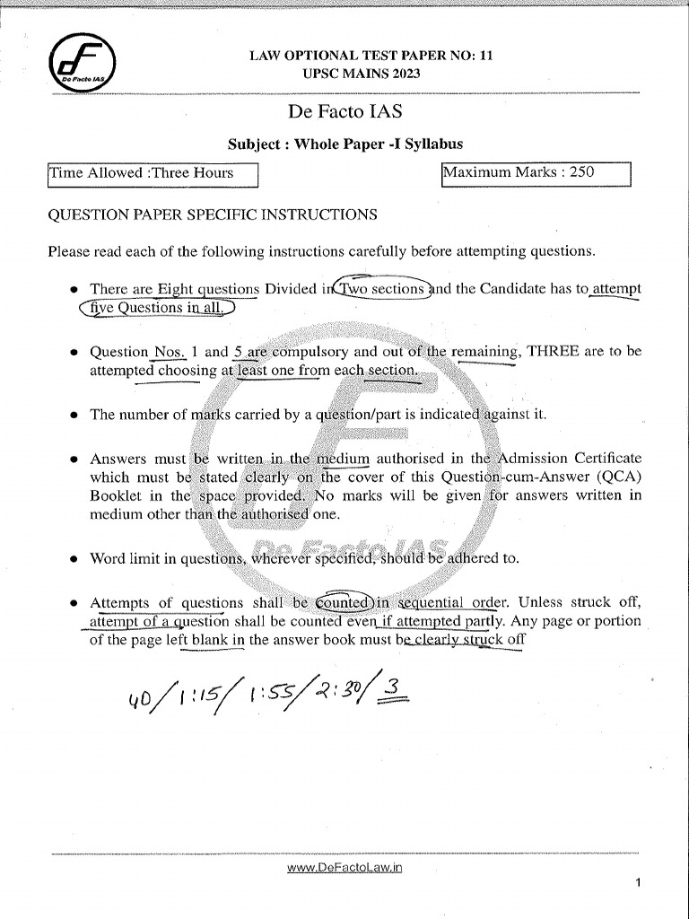 Optional Paper 1 - 4th September 2023 | PDF
