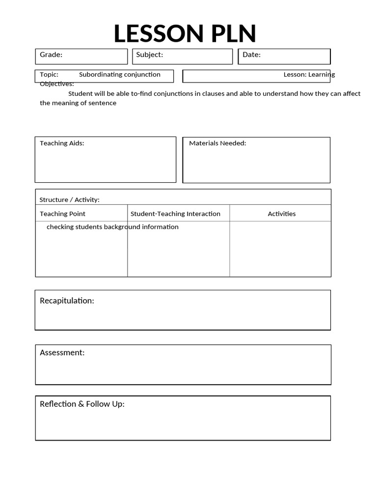 Lesson - Plan New Format | PDF