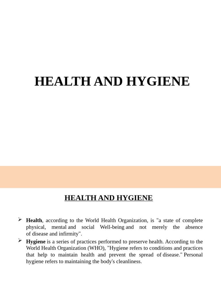 Health and Hygiene (K) | PDF | Nutrition | Diet & Nutrition
