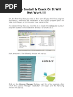 How To Install & Crack or It Will Not Work !!!