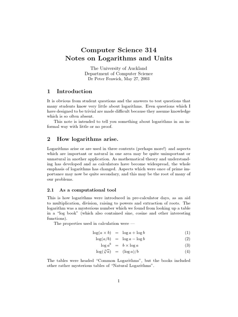Log Notes | PDF | Decibel | Signal To Noise Ratio