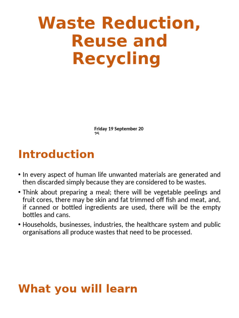 Waste Reduction, Reuse, and Recycling Guide | PDF | Compost | Reuse