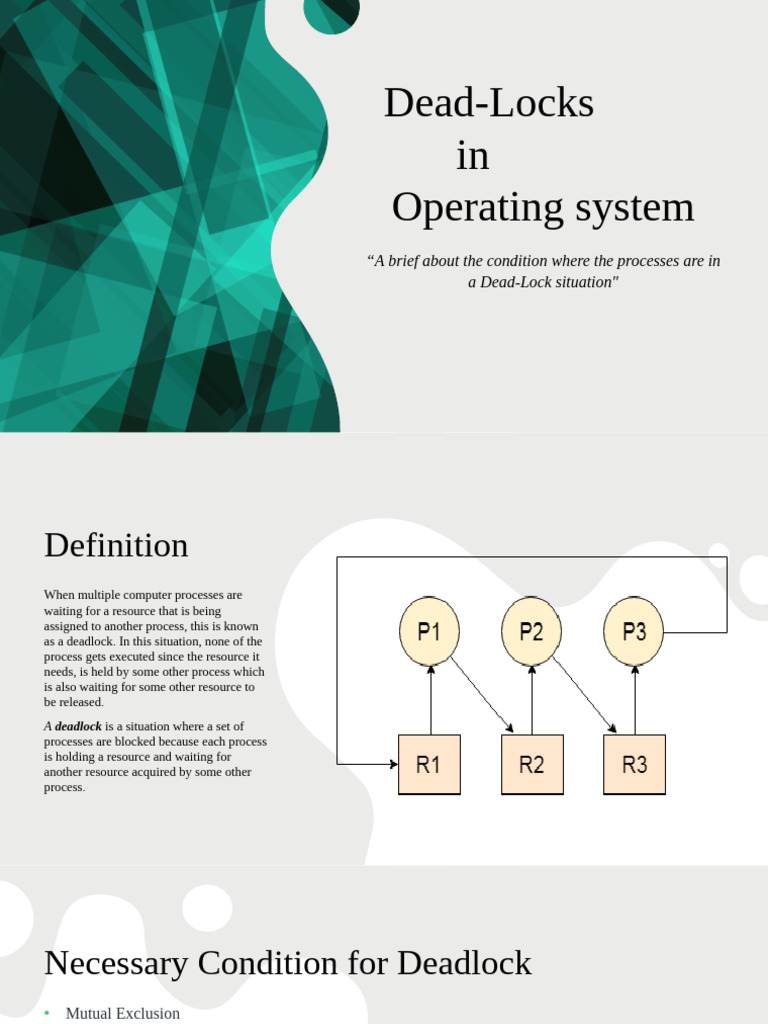 Understanding Deadlocks in Operating Systems | PDF | Operating System ...