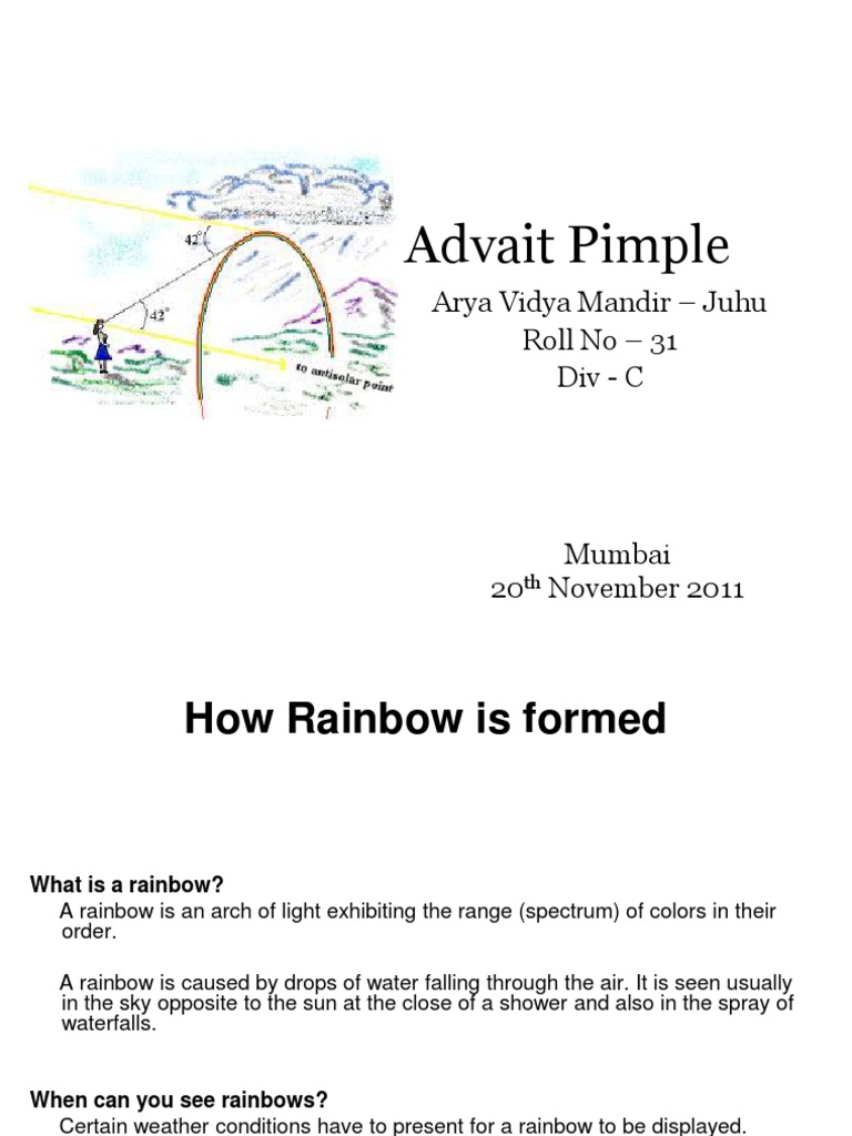 Understanding Rainbows: Formation & Facts | PDF | Rainbow | Color