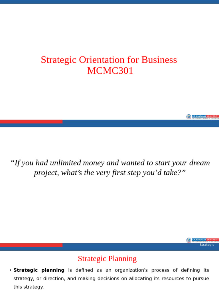 Strategic Planning for Business Success | PDF | Strategic Planning ...
