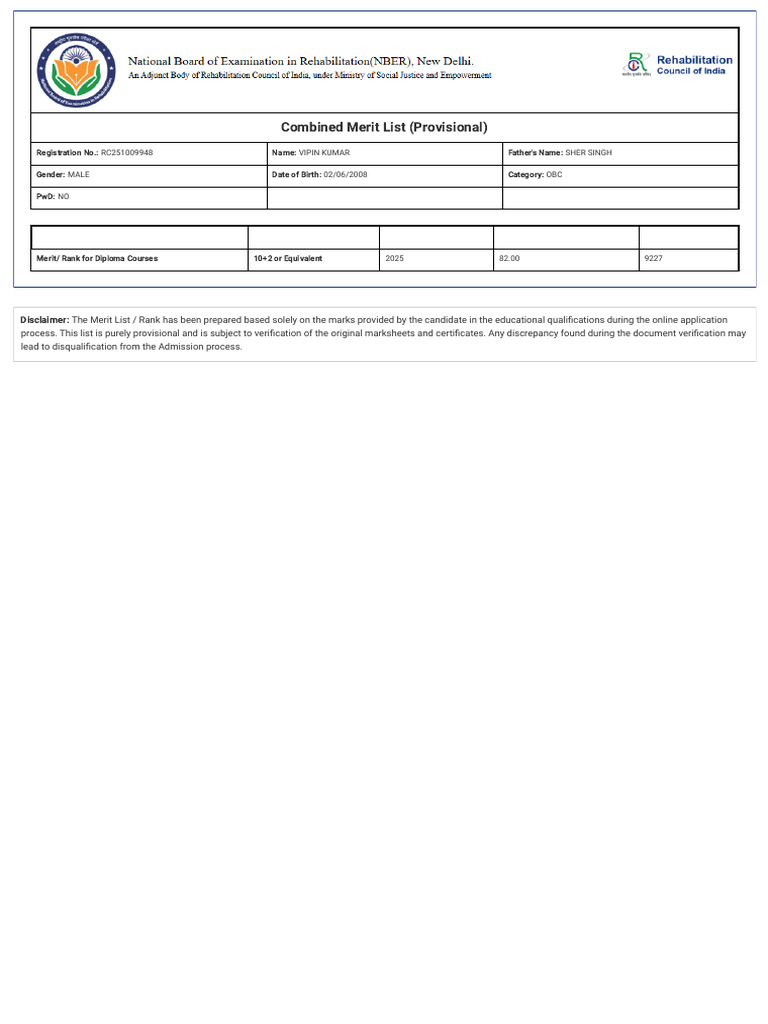 Index - , Rehabilitation Council of India | PDF