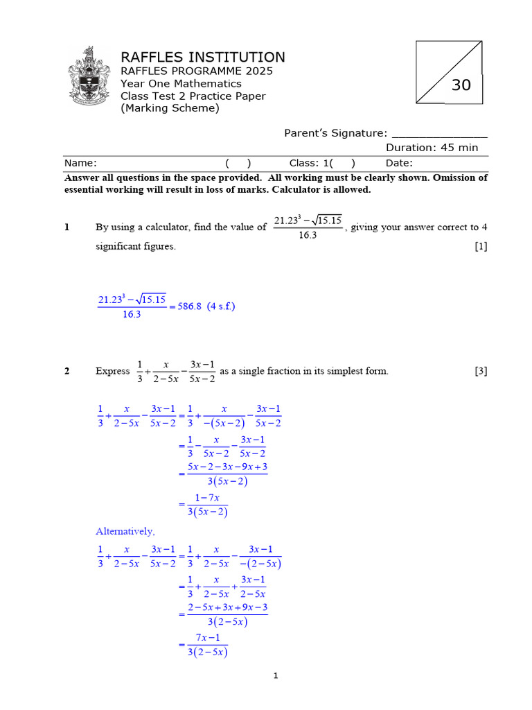 Year One Math Test Practice Paper | PDF | Numbers | Elementary Mathematics