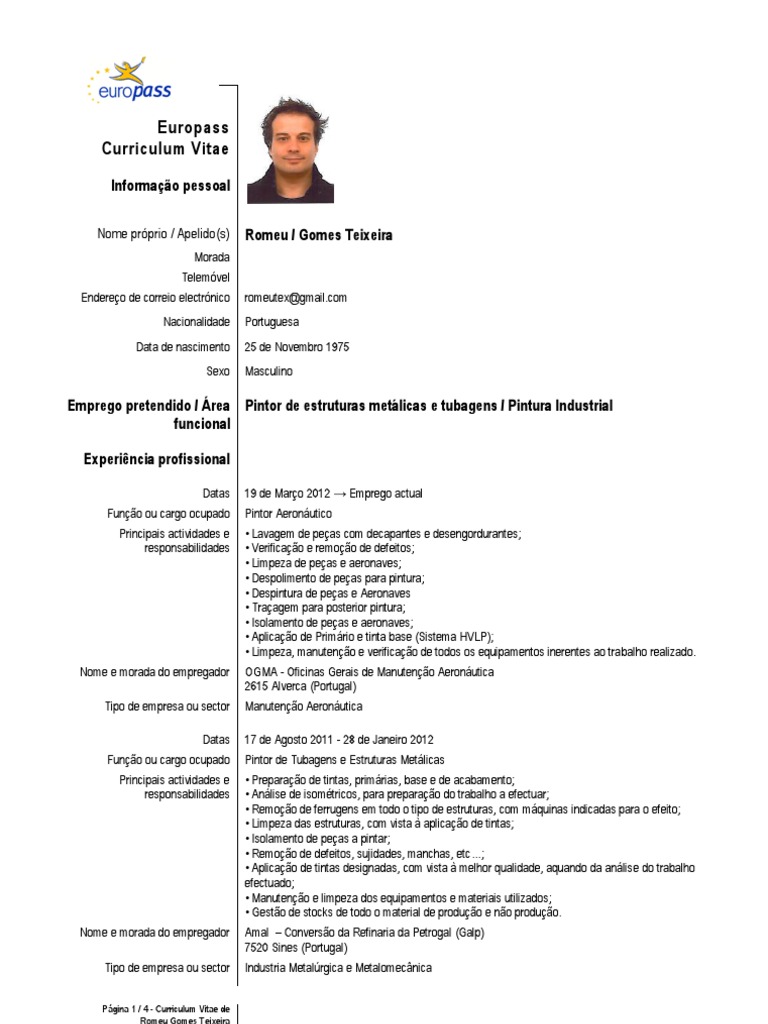 Romeuteixeira Cv Portugues Tinta Portugal