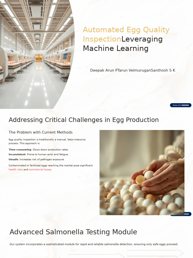 Automated Egg Quality Inspection System | PDF | Machine Learning ...