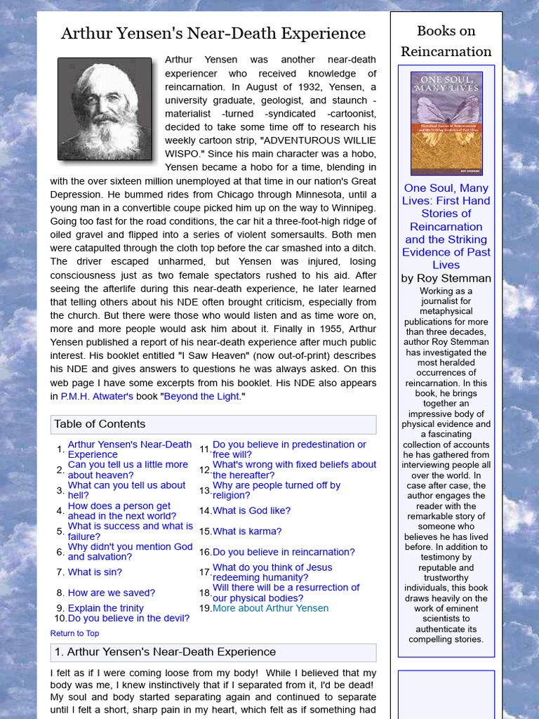 Arthur Yensen's NearDeath Experience PDF Afterlife God(01)