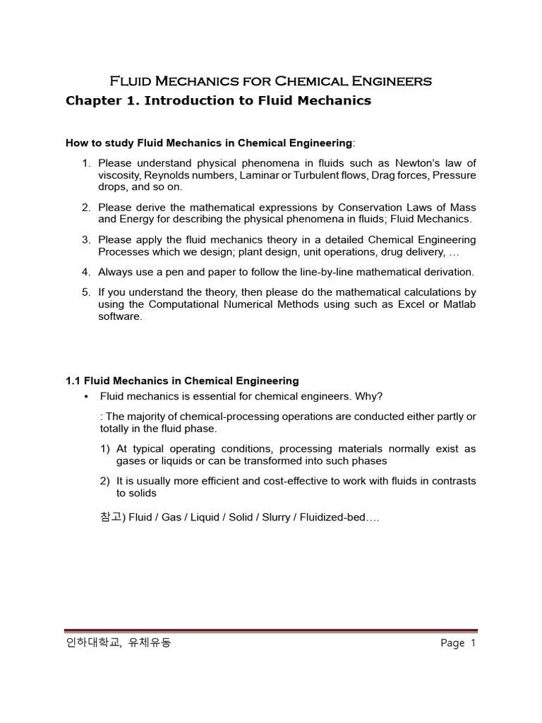 Fluid Mechanics for Chemical Engineers | PDF | Viscosity | Stress ...