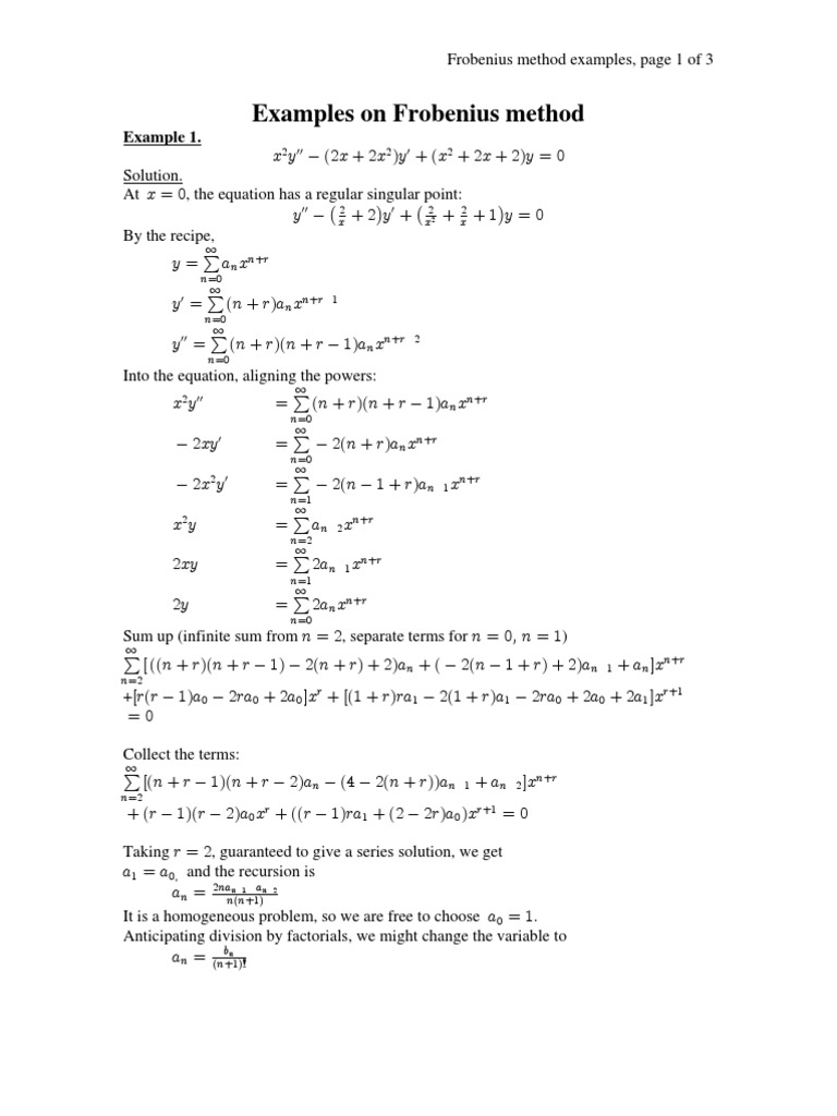 Frobenius Examples | Download Free PDF | Logical Truth | Equations