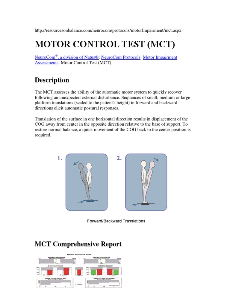 Motor Control Test Motor Control Motor Coordination