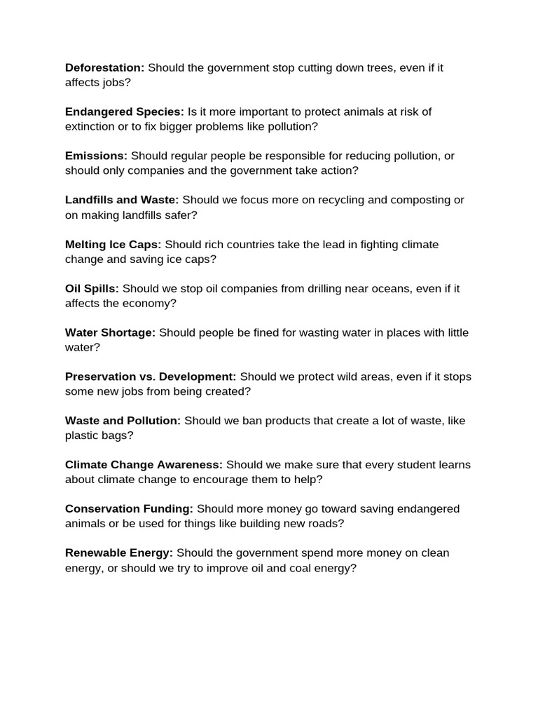 Unit 2 Debatable Questions | PDF