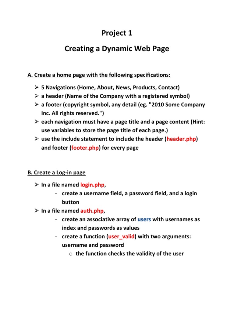 Dynamic Web Page Creation Guide | PDF | Login | Password