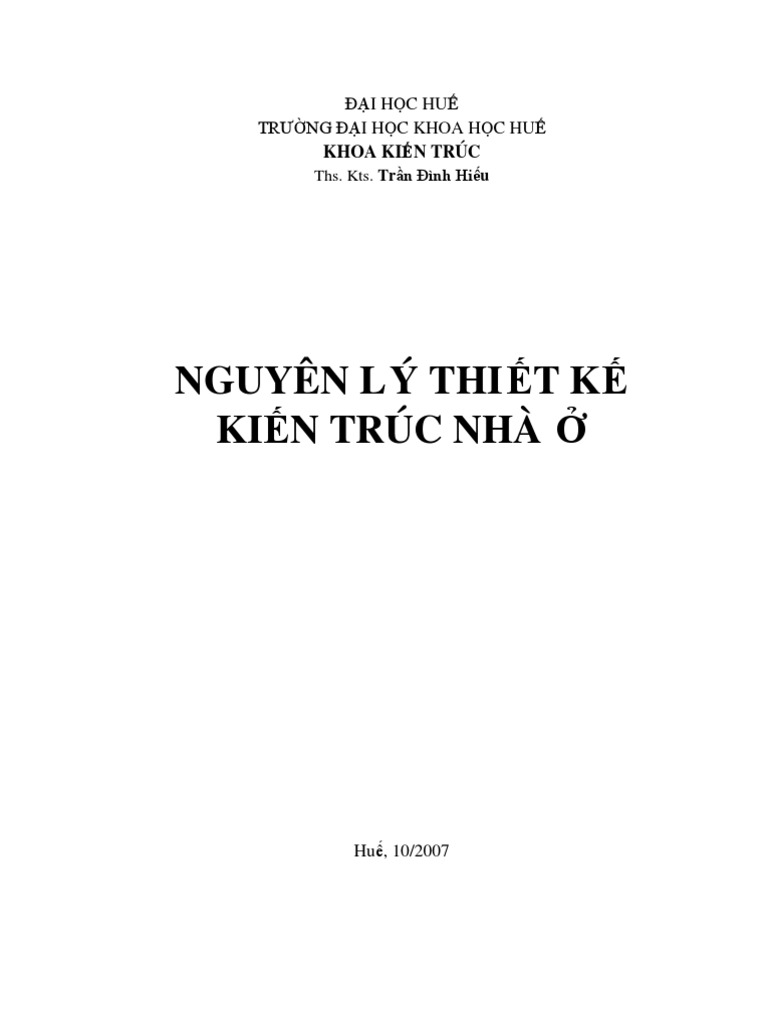 Nguyen Ly Thiet Ke Kien Truc Nha o | PDF