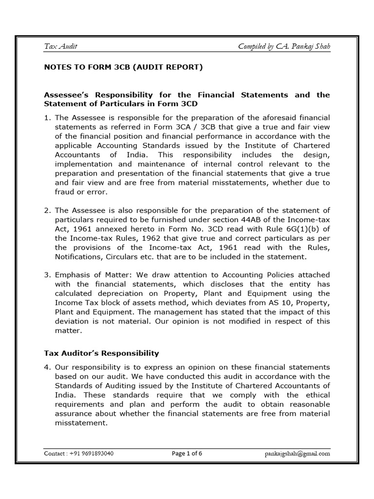 Notes To 3CB Abd 3CD | PDF | Audit | Payments