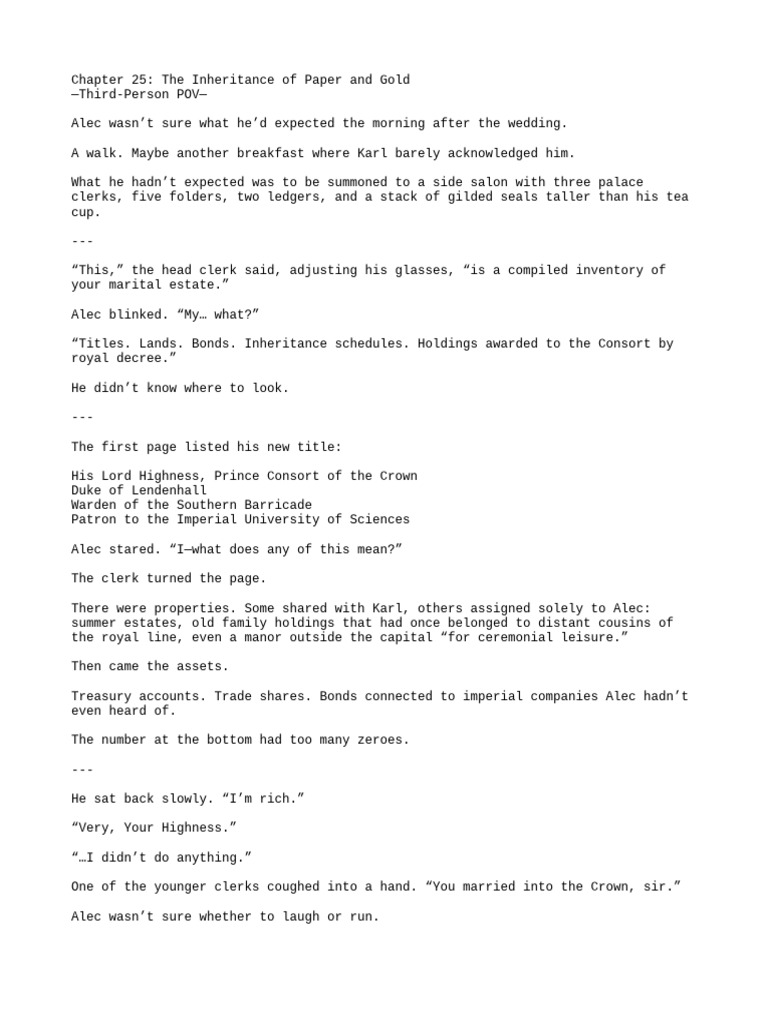 Chapter 25 - The Inheritance of Paper and Gold | PDF
