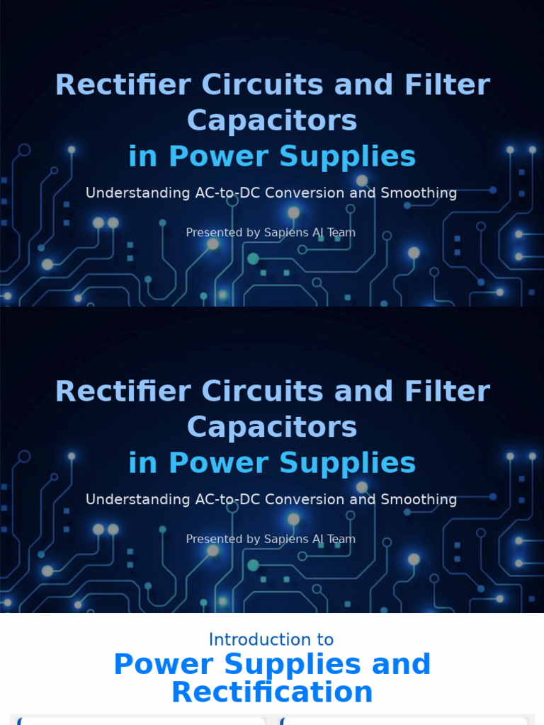 Capacitors in Rectifier Circuits | PDF | Rectifier | Capacitor