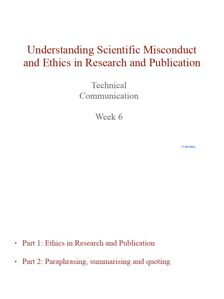 Ethics in Research and Publication Guide | PDF | Plagiarism | Citation