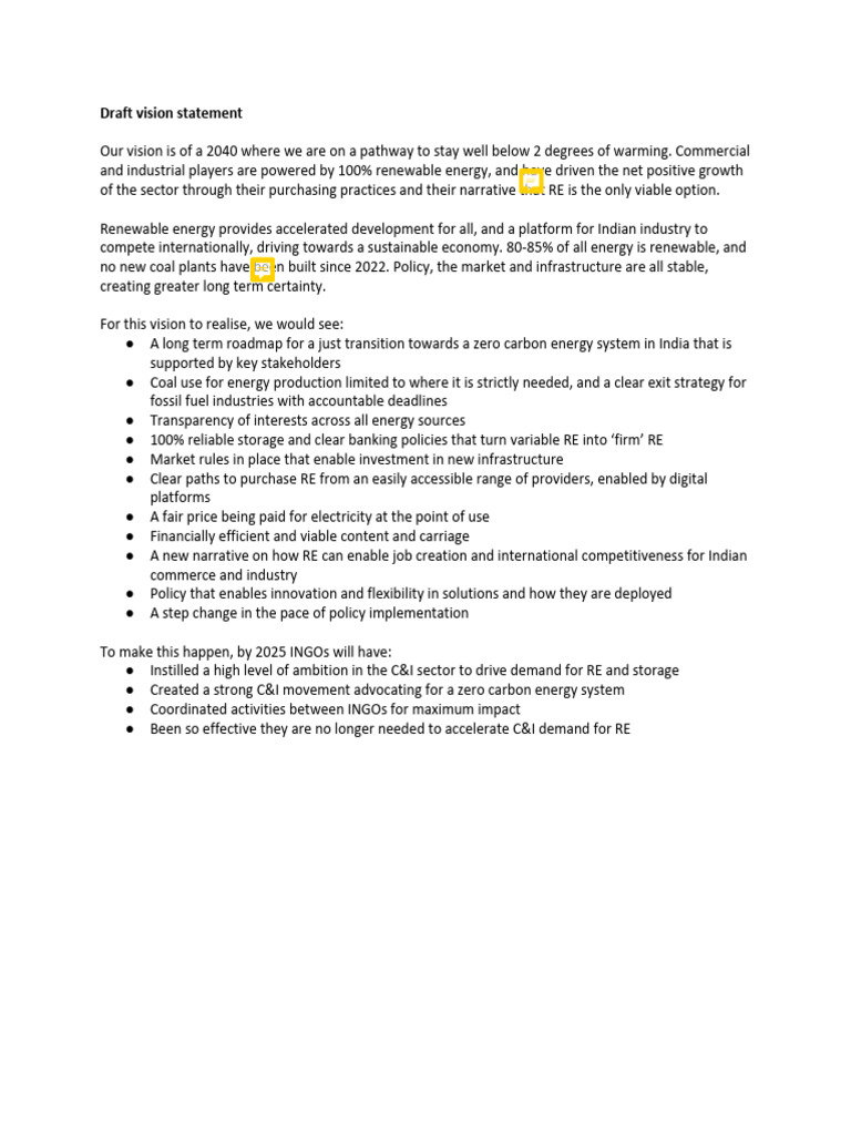 INGO Collab Vision Statements | PDF