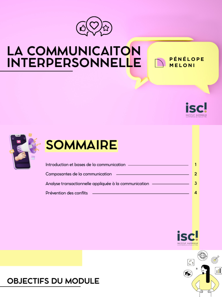 Communication Interpersonnelle : Clés et Outils | PDF | Communication ...