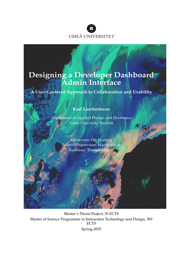 User-Centered Developer Dashboard Design | PDF | Human–Computer ...