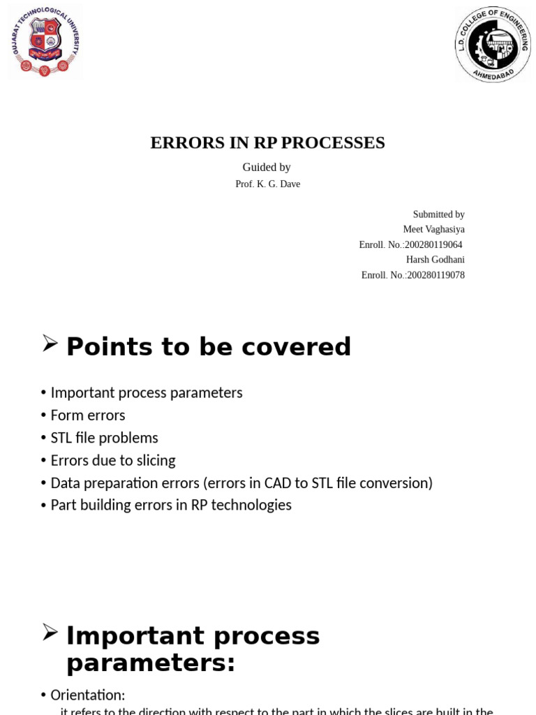 Errors in RP Processes | PDF | Geometry
