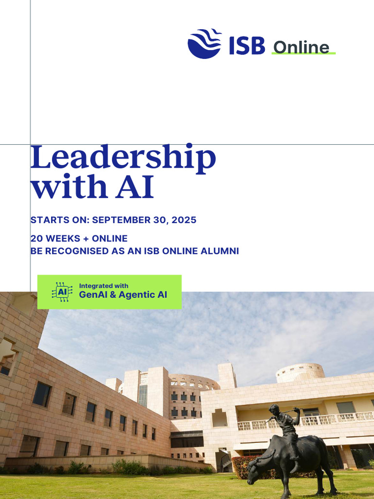 ISB Online Leadership with AI Program | PDF | Artificial Intelligence ...