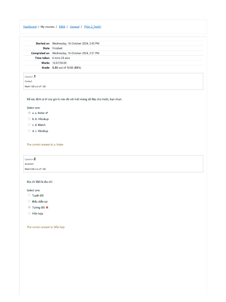 Phần 2 - Test02 - Attempt Review | PDF